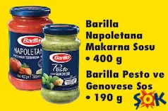 BARİLLA NAPOLETANA MAKARNA SOSU 400 G/PESTO VE GENOVESE SOS 190 G BARİLLA NAPOLETANA MAKARNA SOSU 400 G/PESTO VE GENOVESE SOS 190 G